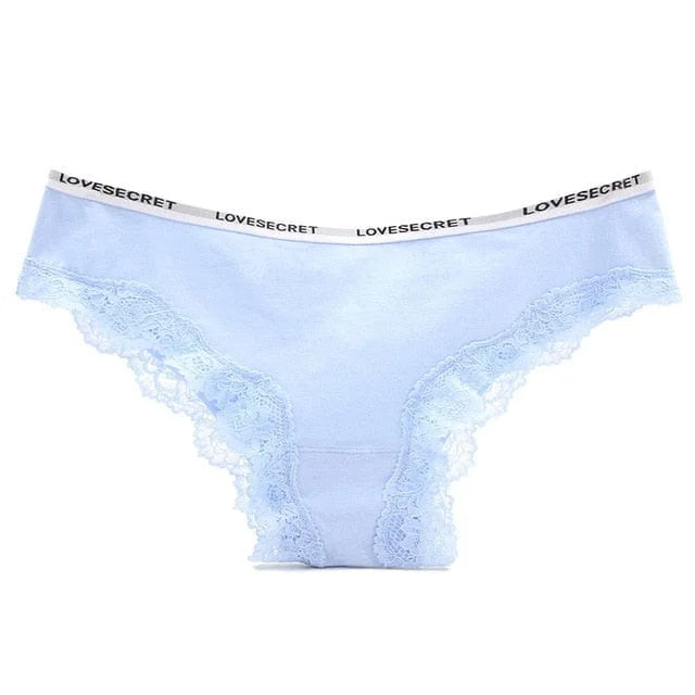 Mutandine eleganti con pizzo - blu / s