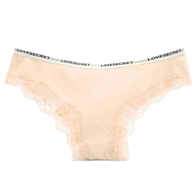 Mutandine eleganti con pizzo - beige / s