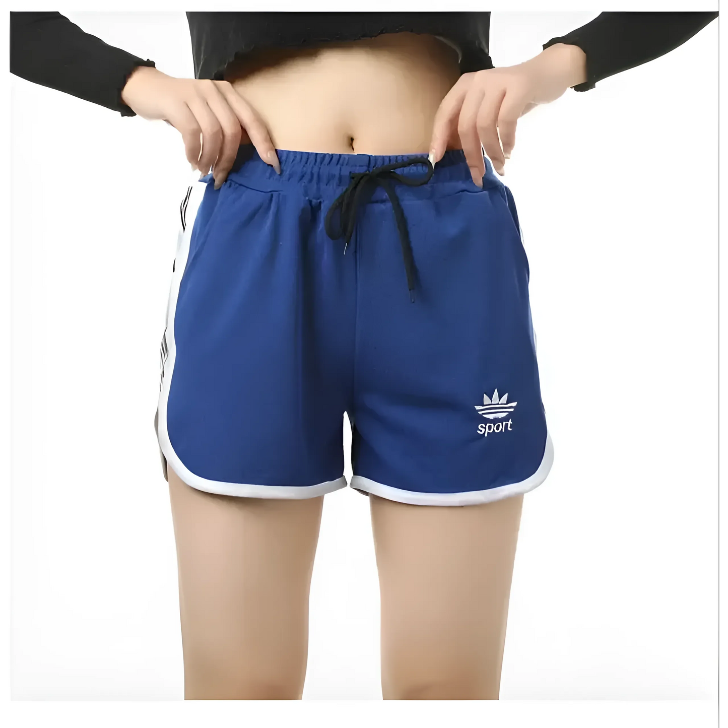 Blu Marino Pantaloni Corti Sportivi Classici