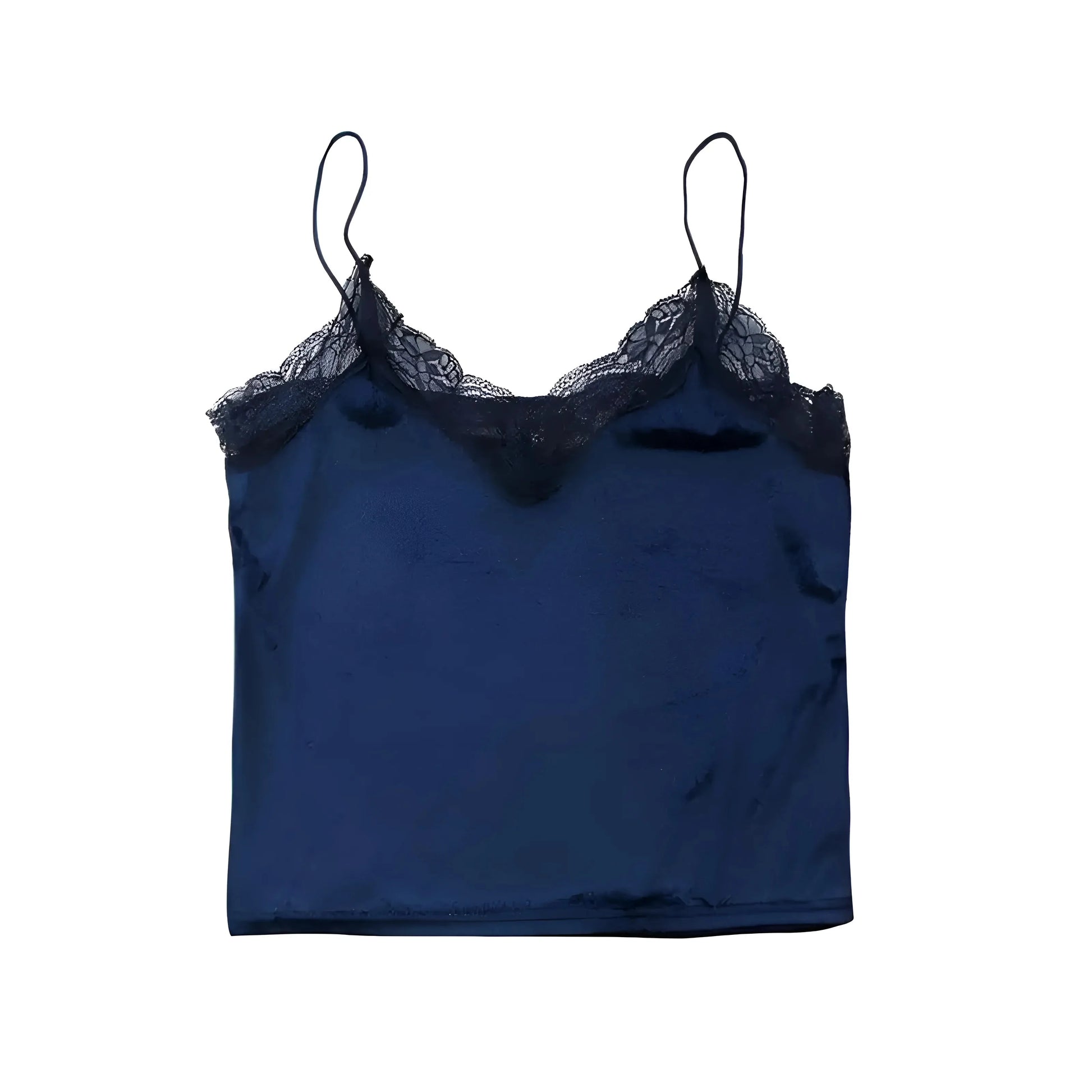 Blu Marino Top in Velluto da Donna