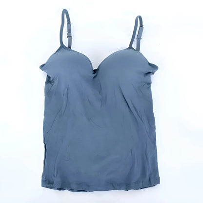 Blu Marino Top in Pile da Donna