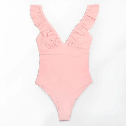  Costume intero monokini con volant