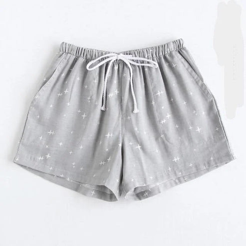Pantaloncini da notte con piccoli disegni - grigio / s