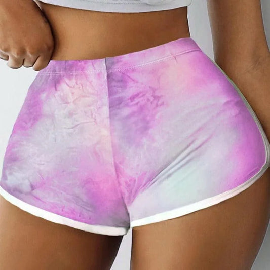 Pantaloncini da notte tie-dye per donna - rosa / s