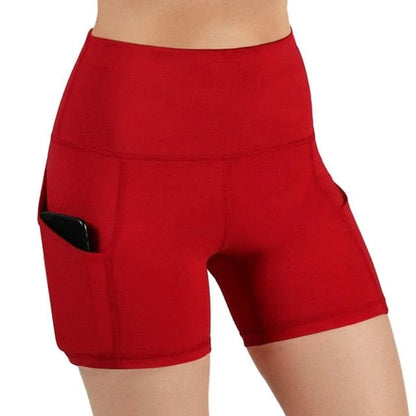 Pantaloncini sportivi con tasca - rosso / s