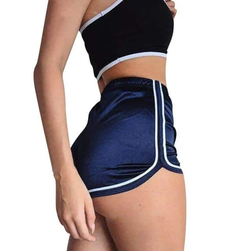 Pantaloncino sportivo lucido - blu navy / s
