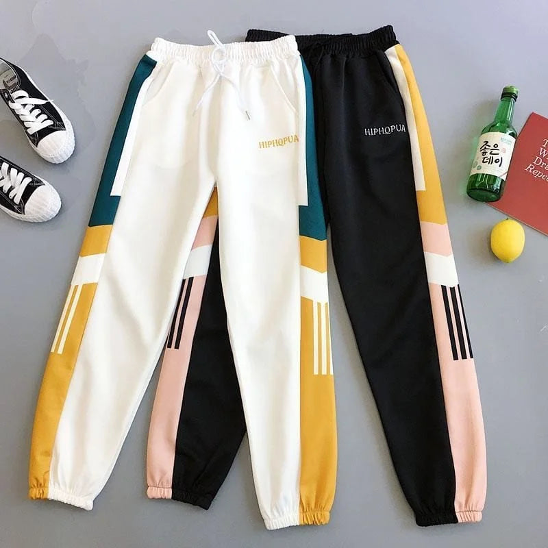 Pantaloni da jogging con inserti colorati