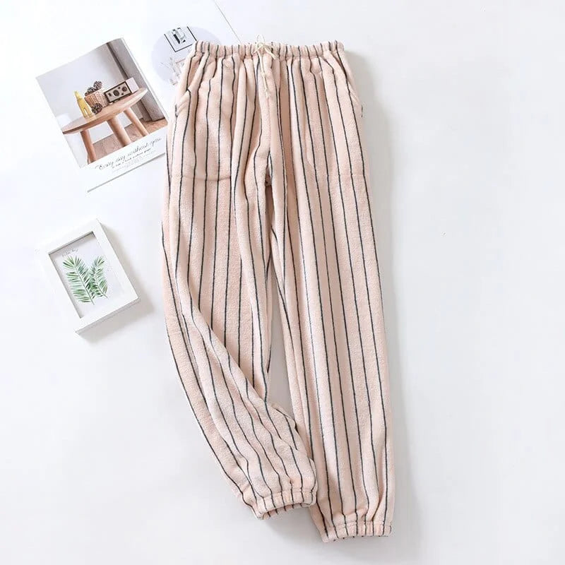 Pantaloni da sonno a righe - beige / s