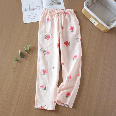 Pantaloni da sonno con fantasia colorata - rosa / s