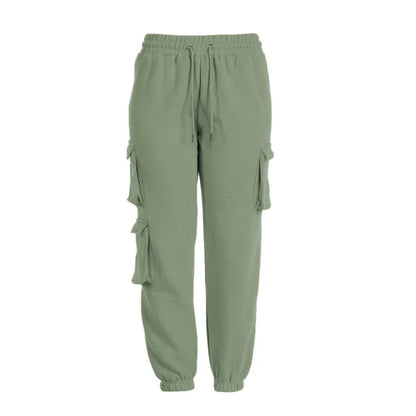 Pantaloni della tuta sportiva con tasche - verde / s