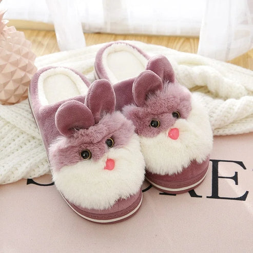 Pantofole da donna con coniglietto - rosa / 36