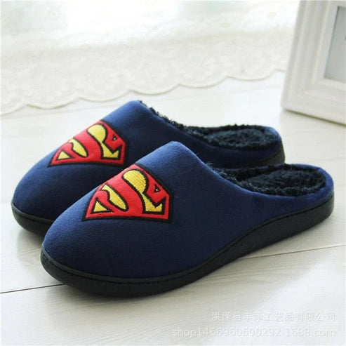 Pantofole da donna con logo dei supereroi - blu / 37