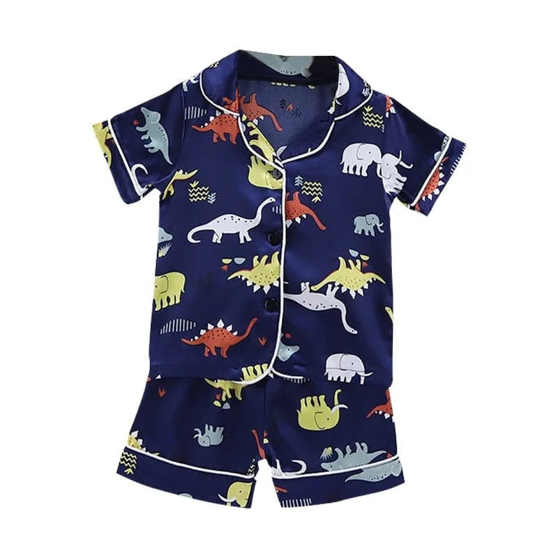 Pigiama di satin per bambini - blu navy / 80 centimetri