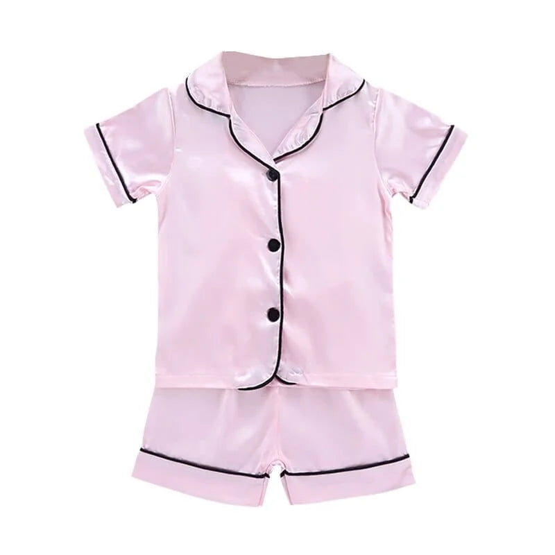 Pigiama di satin per bambini - rosa / 80 centimetri