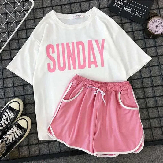 Pigiama donna sunday - bianco / s