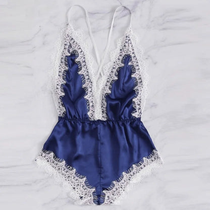 Pigiama intero da donna - blu navy / s