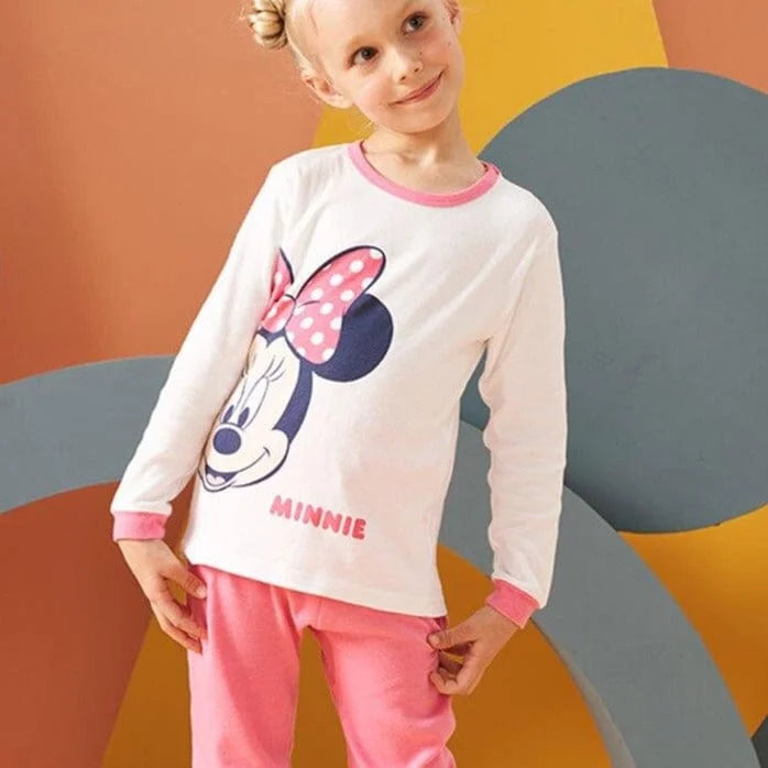 Pigiama per bambini con daisy e minnie - rosa / 110 centimetri