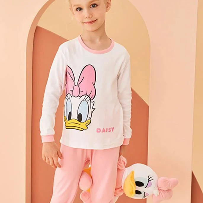 Pigiama per bambini con daisy e minnie - rosa chiaro / 110 centimetri