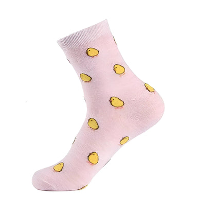 Rosa Calze Lunghe con Stampe Colorate