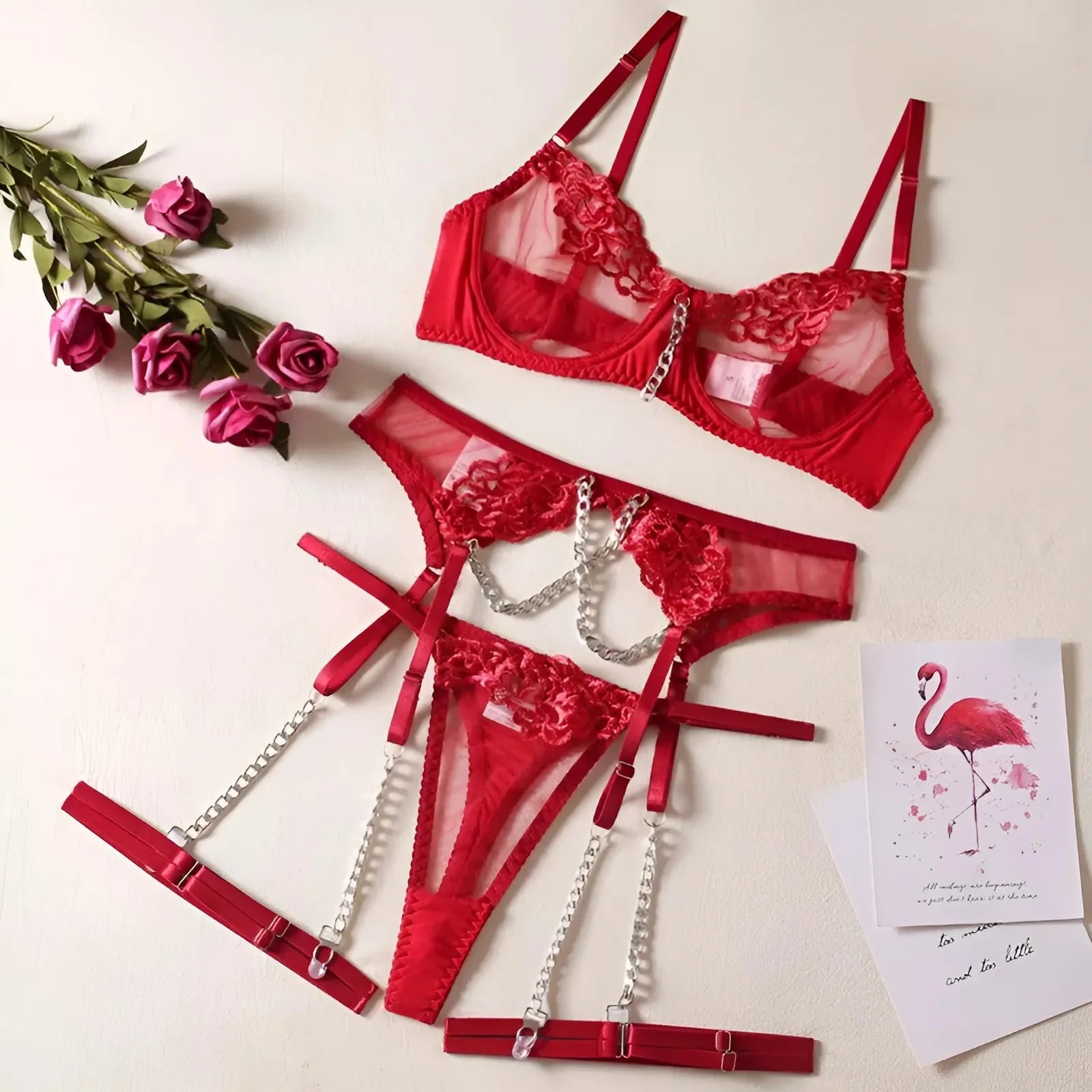 EVELIFE Set di lingerie da donna con reggicalze 4 pezzi reggiseno e mutandine set a vita alta bretelle biancheria intima senza calze, Nero , S EVELIFE Set di lingerie da donna con reggicalze 4 pezzi reggiseno e mutandine set a vita alta bretelle biancheria intima senza calze, Nero , S
