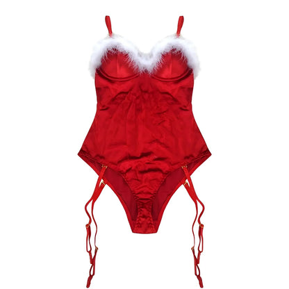 Rosso Body in raso di Natale