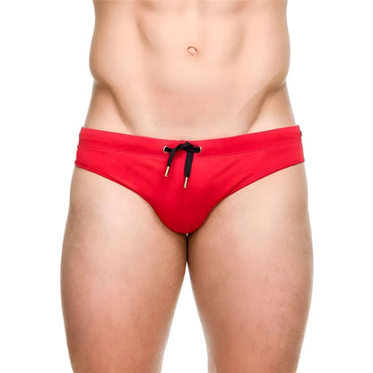 Rosso Shorts da bagno push-up da uomo