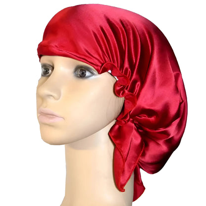 Rosso Cappello da Notte in Satin