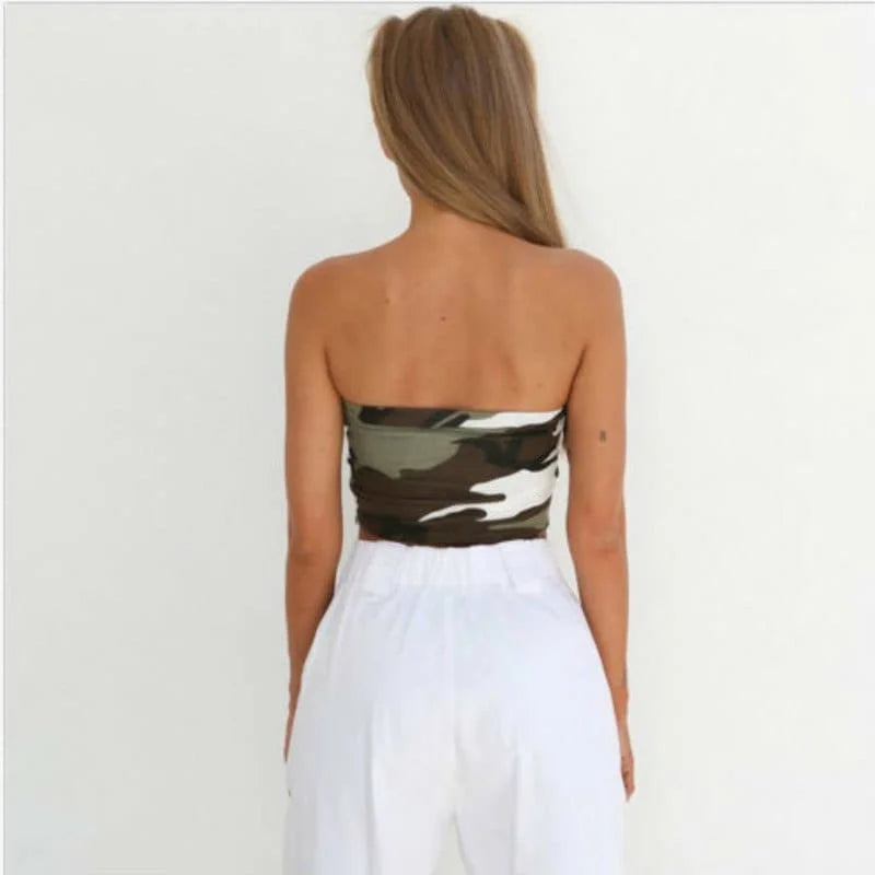 Reggiseno bandeau camouflage