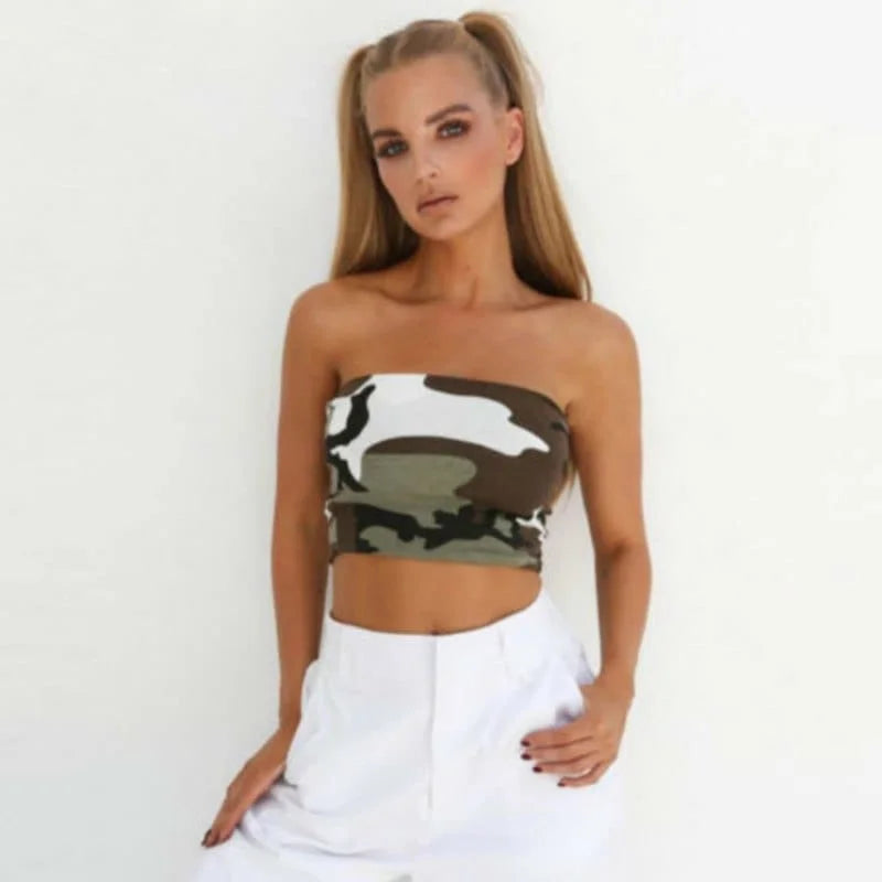 Reggiseno bandeau camouflage - s