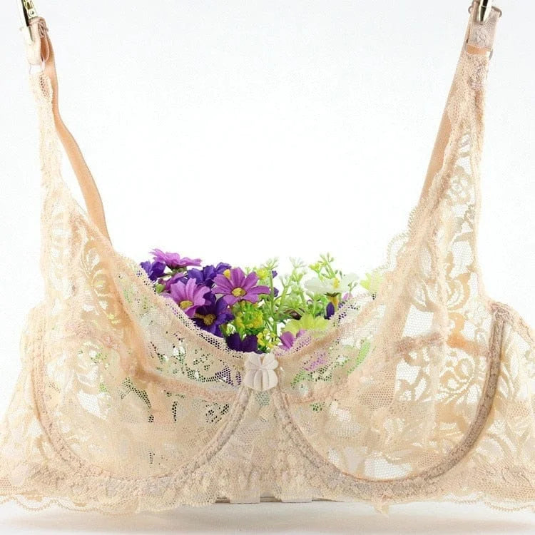 Reggiseno classico in pizzo - beige / 2b