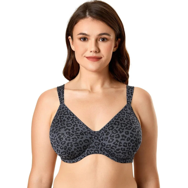 Reggiseno con stampa leopardata in grandi taglie - nero / 2b