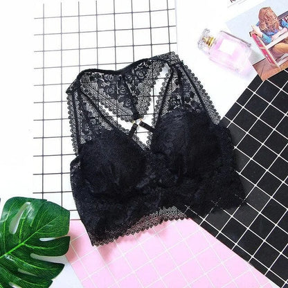 Reggiseno coprente con coppe in pizzo - nero / universale