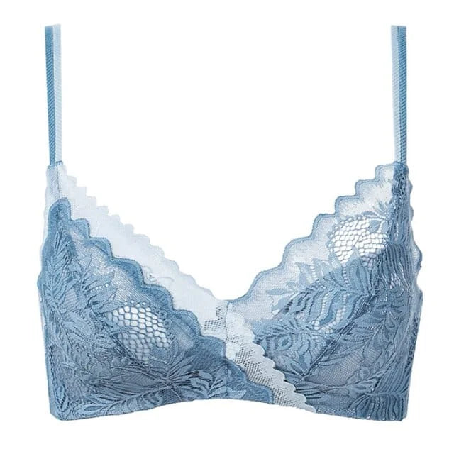 Reggiseno in pizzo bralette - blu / s