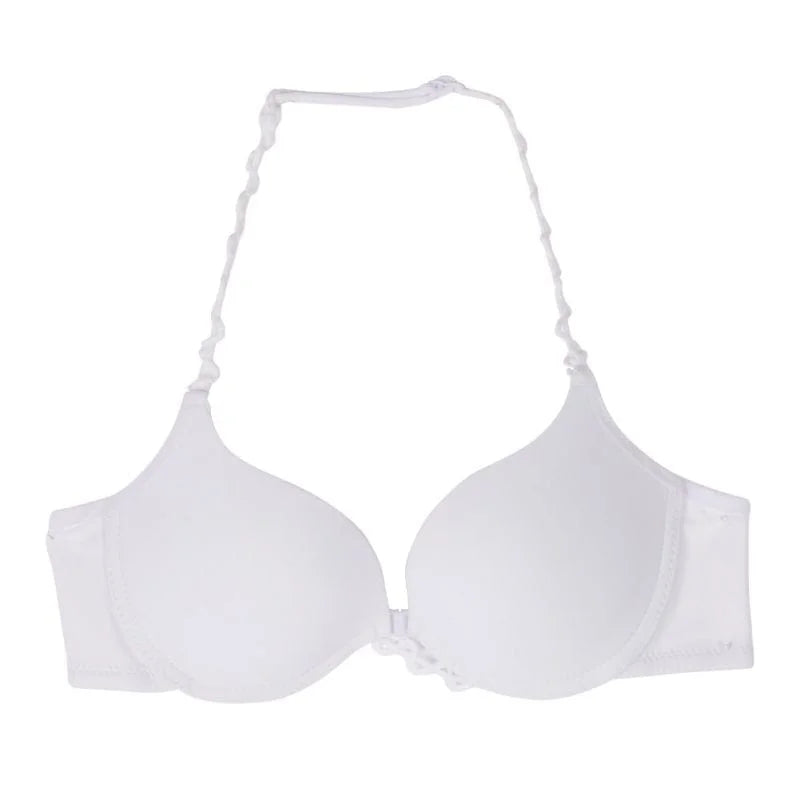 Reggiseno in pizzo con chiusura frontale - bianco / 1b