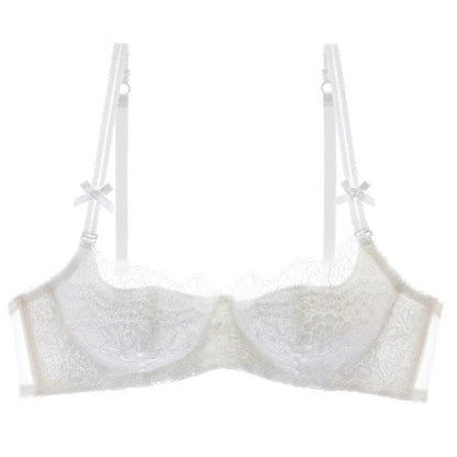 Reggiseno in pizzo con fiocchi - bianco / 1a