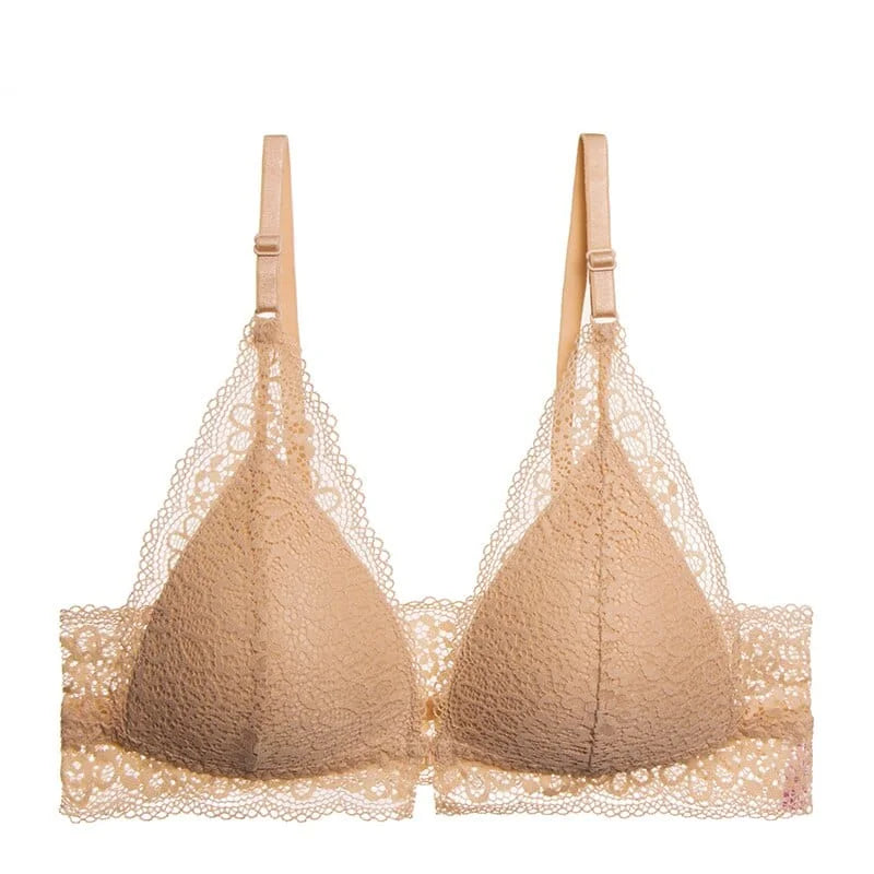 Reggiseno in pizzo con taglio bralette - beige / 1b