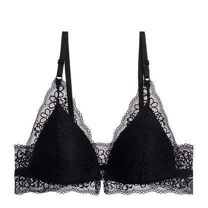 Reggiseno in pizzo con taglio bralette - nero / 1b