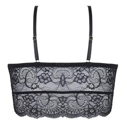 Reggiseno in pizzo con volant sul fondo