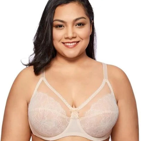 Reggiseno in pizzo taglie forti - beige / 2c