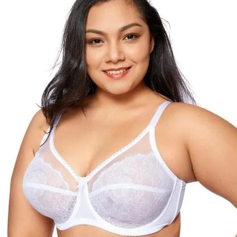 Reggiseno in pizzo taglie forti - bianco / 2c