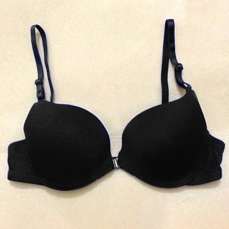 Reggiseno push-up con chiusura frontale - nero / 1b