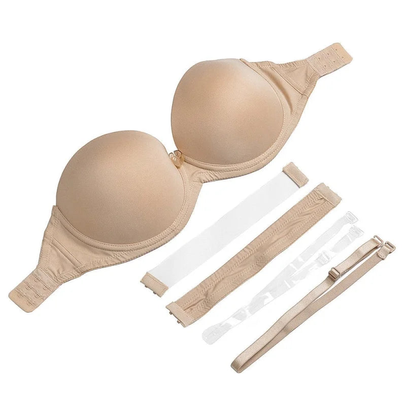 Reggiseno push-up con spalline e chiusure intercambiabili - beige / 1d