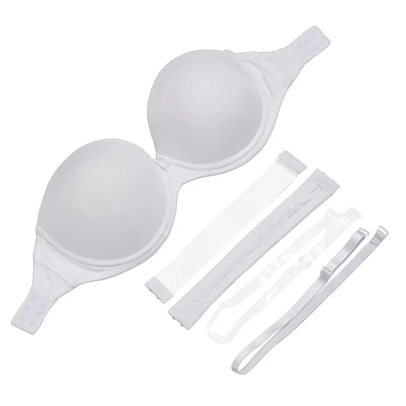 Reggiseno push-up con spalline e chiusure intercambiabili - bianco / 1a