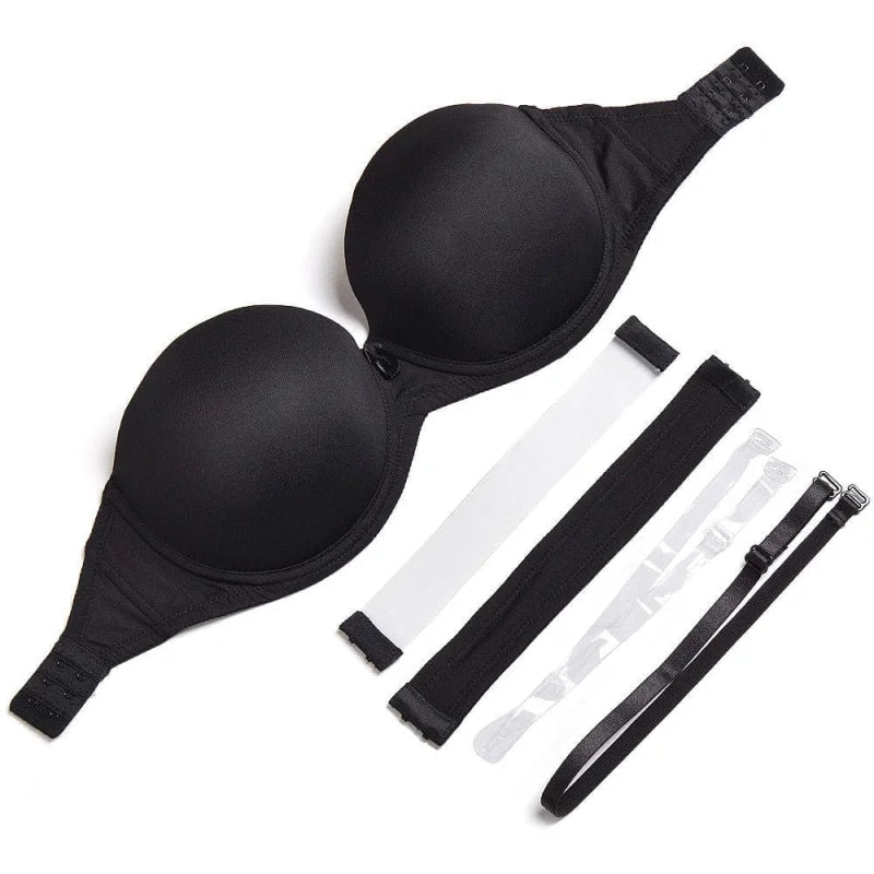 Reggiseno push-up con spalline e chiusure intercambiabili - nero / 1a