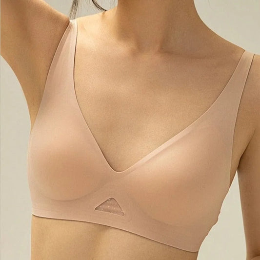 Reggiseno senza cuciture con coppe a triangolo - rosa / xs