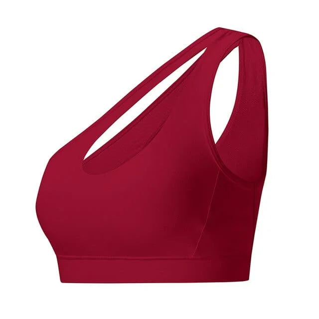 Reggiseno sportivo asimmetrico