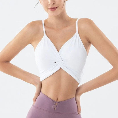 Reggiseno sportivo con spalline sottili - bianco / s