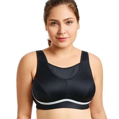 Reggiseno sportivo taglie forti - nero / 3c