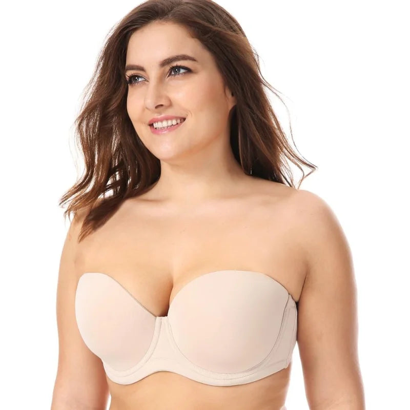 Reggiseno taglie forti con spalline staccabili - beige / 4b