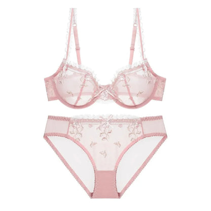 Set di lingerie in pizzo con motivo floreale